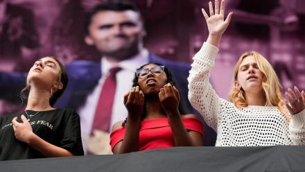 Tens of thousands attend memorial service for Charlie Kirk: asset-mezzanine-16x9