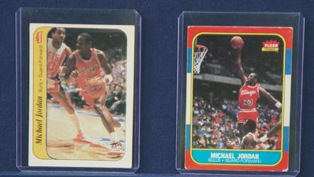 Appraisal: 1986 Fleer Michael Jordan Sticker & Rookie Card: asset-mezzanine-16x9