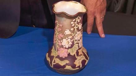 Appraisal: Early 20th C. Nippon Coralene Vase: asset-original