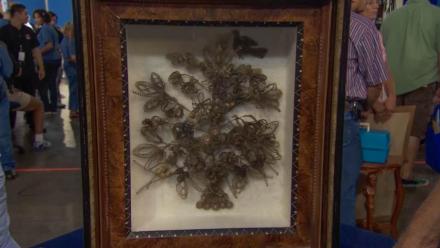 Appraisal: Victorian Memorial Hair Wreath, ca. 1875: asset-mezzanine-16x9
