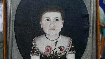 Appraisal: 1786 Folk Art Child's Oil Portrait: asset-mezzanine-16x9