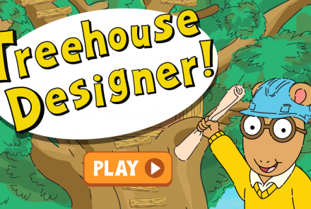 A graphic featuring Arthur and reading, "Treehouse Designer."