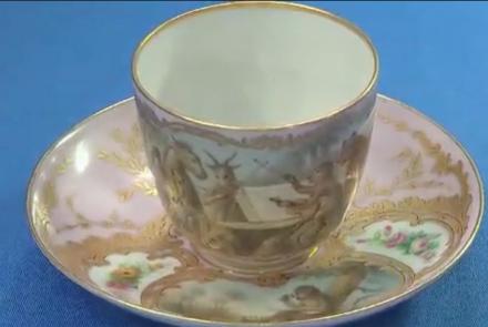 Appraisal: Russian Tea Cup & Saucer, ca. 1845: asset-mezzanine-16x9