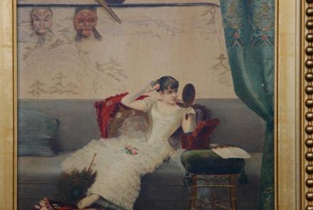 Appraisal: 1886 Georges Croegaert Boudaoir Oil Painting: asset-mezzanine-16x9