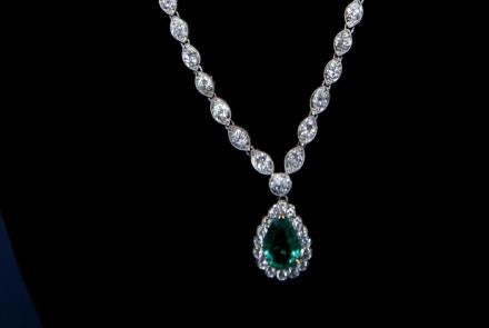 Appraisal: Emerald & Diamond Necklace, ca. 1900: asset-mezzanine-16x9