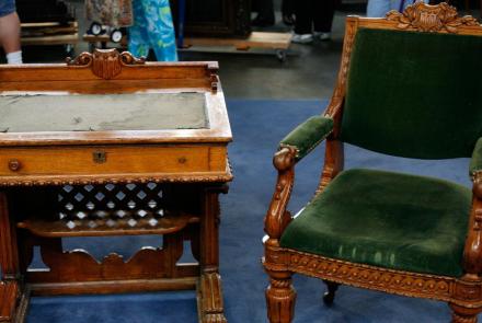 Appraisal: Congressional Desk and Chair, ca. 1857: asset-mezzanine-16x9