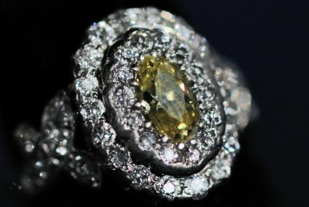 Appraisal: Yellow Diamond & Platinum Ring, ca. 1915: asset-mezzanine-16x9