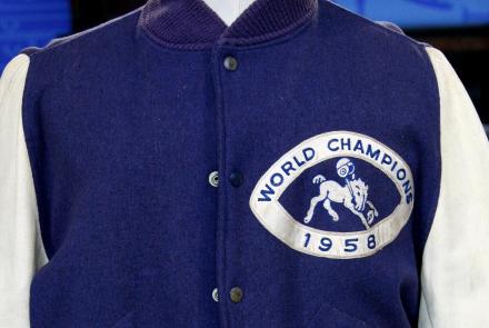 Appraisal: Johnny Unitas 1958 Championship Jacket: asset-mezzanine-16x9