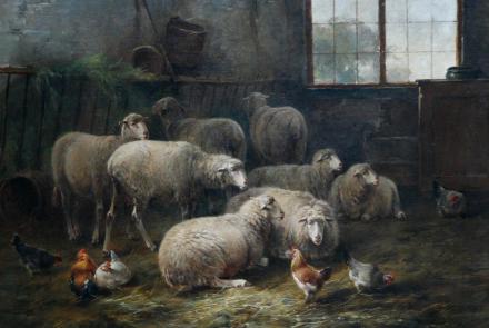 Appraisal: Cornelis van Leemputten Oil Painting, ca. 1885: asset-mezzanine-16x9