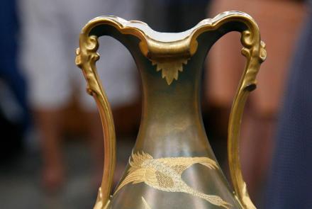 Appraisal: Ott & Brewer American Belleek Vase, ca. 1880: asset-mezzanine-16x9