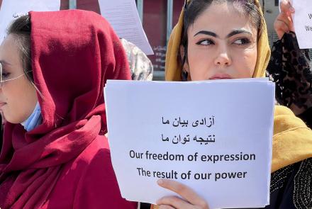 News Wrap: Afghan women protest Taliban rule in Kabul: asset-mezzanine-16x9