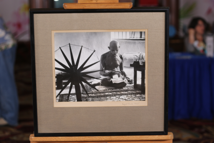 Appraisal: Margaret Bourke-White Gandhi Photograph, ca. 1946: asset-mezzanine-16x9