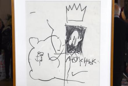 Appraisal: Jean-Michel Basquiat Oil Stick Drawing, ca. 1979: asset-mezzanine-16x9