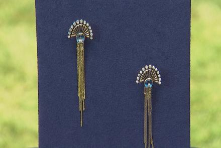 Appraisal: Erté Topaz, Diamond & Gold Earrings, ca. 1945: asset-mezzanine-16x9