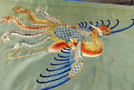 Appraisal: Chinese Embroidered Silk Textile, ca. 1850: asset-mezzanine-16x9