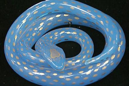 Appraisal: Blue Opaline Snake Paperweight, ca. 1850: asset-mezzanine-16x9