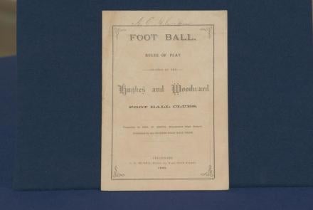 Appraisal: 1880 Hughes & Woodward Football Rule Book: asset-mezzanine-16x9