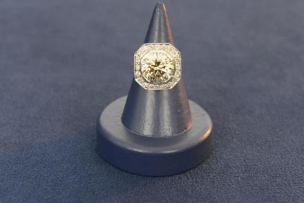Appraisal: Fancy Yellow Diamond Ring, ca. 1950: asset-mezzanine-16x9