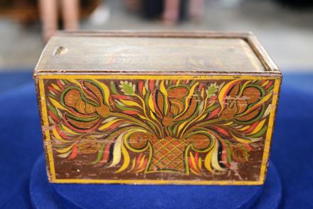 Appraisal: Painted Pennsylvania Folk Art Candle Box: asset-mezzanine-16x9