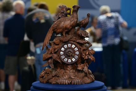 Appraisal: Black Forest-style French Carved Clock, ca. 1880: asset-mezzanine-16x9