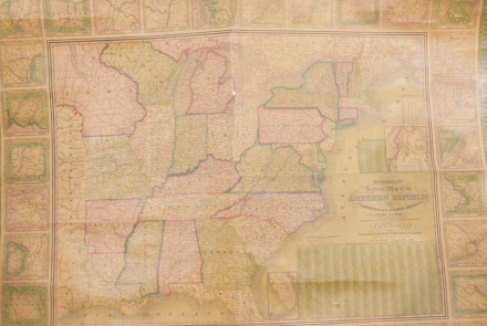 Appraisal: 1845 S. Augustus Mitchell United States Wall Map: asset-mezzanine-16x9