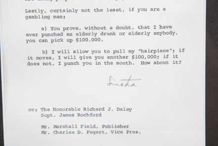 Appraisal: 1976 Frank Sinatra-signed Letter: asset-mezzanine-16x9