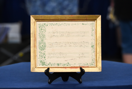Appraisal: 1858 Verdi-signed "La Traviata" Musical Quotation: asset-mezzanine-16x9