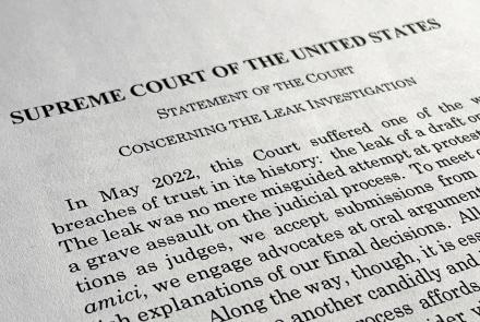 Supreme Court says it hasn't identified draft opinion leaker: asset-mezzanine-16x9