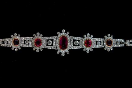 Appraisal: Ruby & Diamond Bracelet, ca. 1895: asset-mezzanine-16x9
