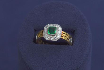 Appraisal: Diamond & Emerald Conversion Ring, ca. 1920: asset-mezzanine-16x9