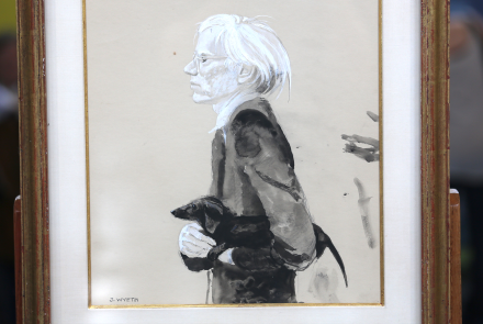 Appraisal: Jamie Wyeth "Andy Warhol" Portrait, ca. 1975: asset-mezzanine-16x9