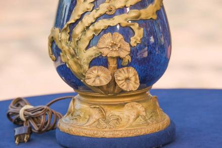 Appraisal: Louis Chalon Bronze & Porcelain Lamp, ca. 1910: asset-original