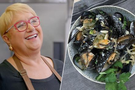 Lidia Cooks Mussels Triestina: asset-mezzanine-16x9