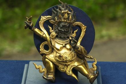 Appraisal: 18th C. Tibetan Gilt Bronze Vajrapani Figure: asset-mezzanine-16x9