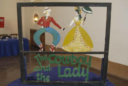 Appraisal: 'The Cowboy and the Lady' Painted Sculpture: asset-mezzanine-16x9