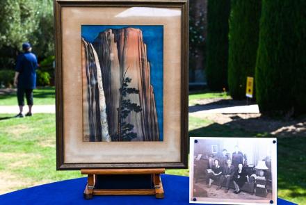 Appraisal: 1930 Chiura Obata Evening Glow on Yosemite Falls: asset-original