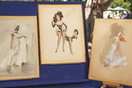 Appraisal: Costume Gouache & Pencil Sketches, ca. 1945: asset-original