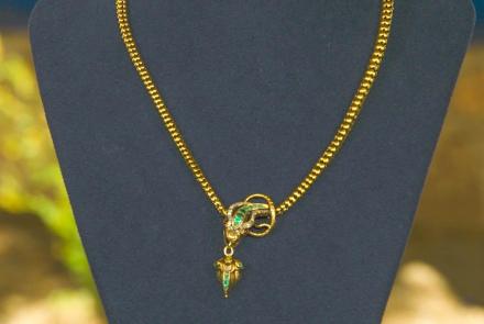 Appraisal: Victorian Gold Necklace with Heart Pendant: asset-original