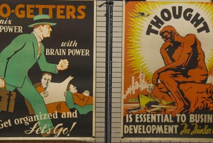 Appraisal: 1935 Sheldon-Claire Co. Work Incentive Posters: asset-original