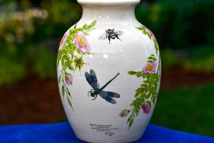 Appraisal: 1880 Celia Thaxter Hand-painted Vase: asset-original