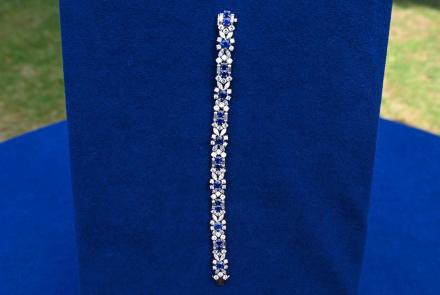 Appraisal: Tiffany Diamond & Sapphire Bracelet, ca. 1960: asset-original