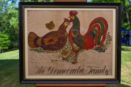 Appraisal: 1884 Grover Cleveland Campaign Spencerian Drawing: asset-original