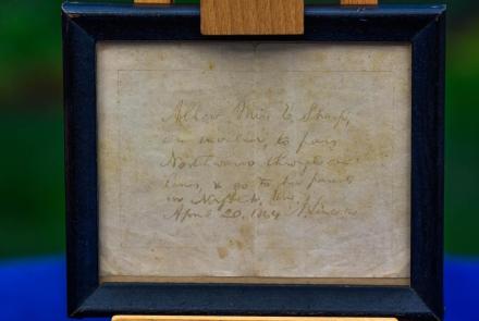 Appraisal: 1864 Abraham Lincoln-signed Military Pass: asset-original