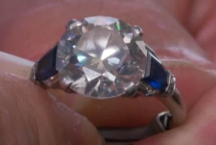 Appraisal: Raymond Yard Platinum & Diamond Ring, ca. 1940: asset-original