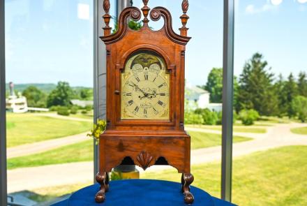 Appraisal: Pennsylvania Walnut Shelf Clock, ca. 1795: asset-original