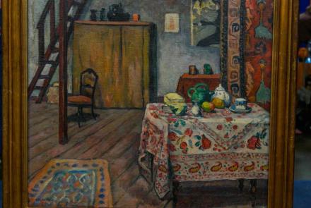 Appraisal: 1910 Samuel Halpert "The Studio Interior" Oil: asset-original