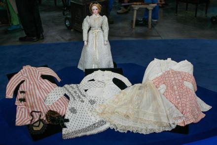 Appraisal: French Fashion Doll & Wardrobe, ca. 1870: asset-original
