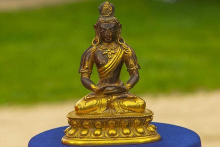 Appraisal: 18th C. Sino-Tibetan Gilt Bronze Bodhisattva: asset-mezzanine-16x9