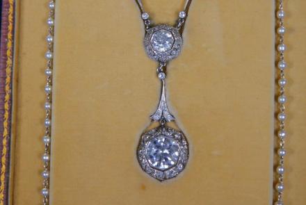 Appraisal: Diamond & Pearl Necklace, ca. 1905: asset-mezzanine-16x9