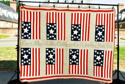 Appraisal: Flag Quilt, ca. 1880: asset-original